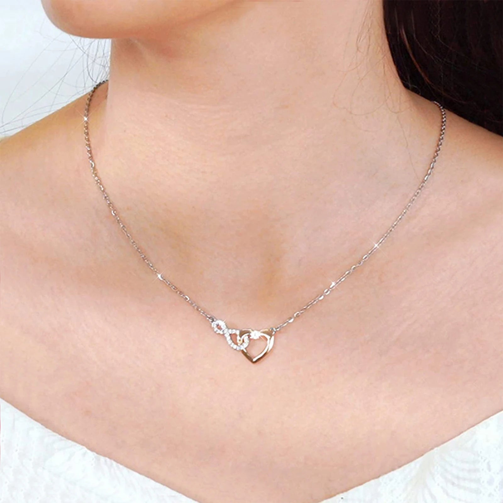 Elegant Infinity Heart Necklace