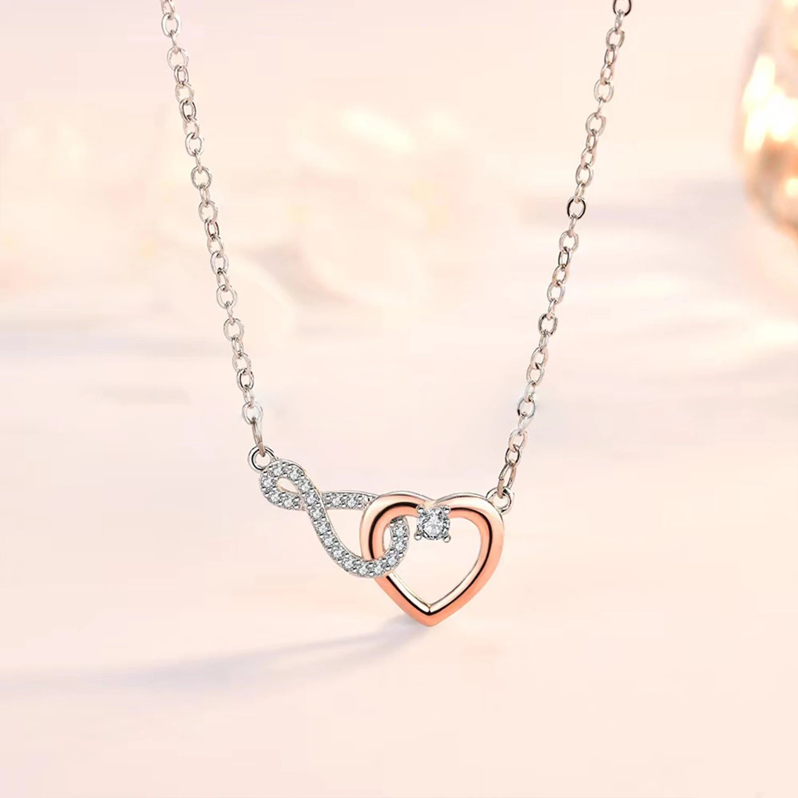 Elegant Infinity Heart Necklace