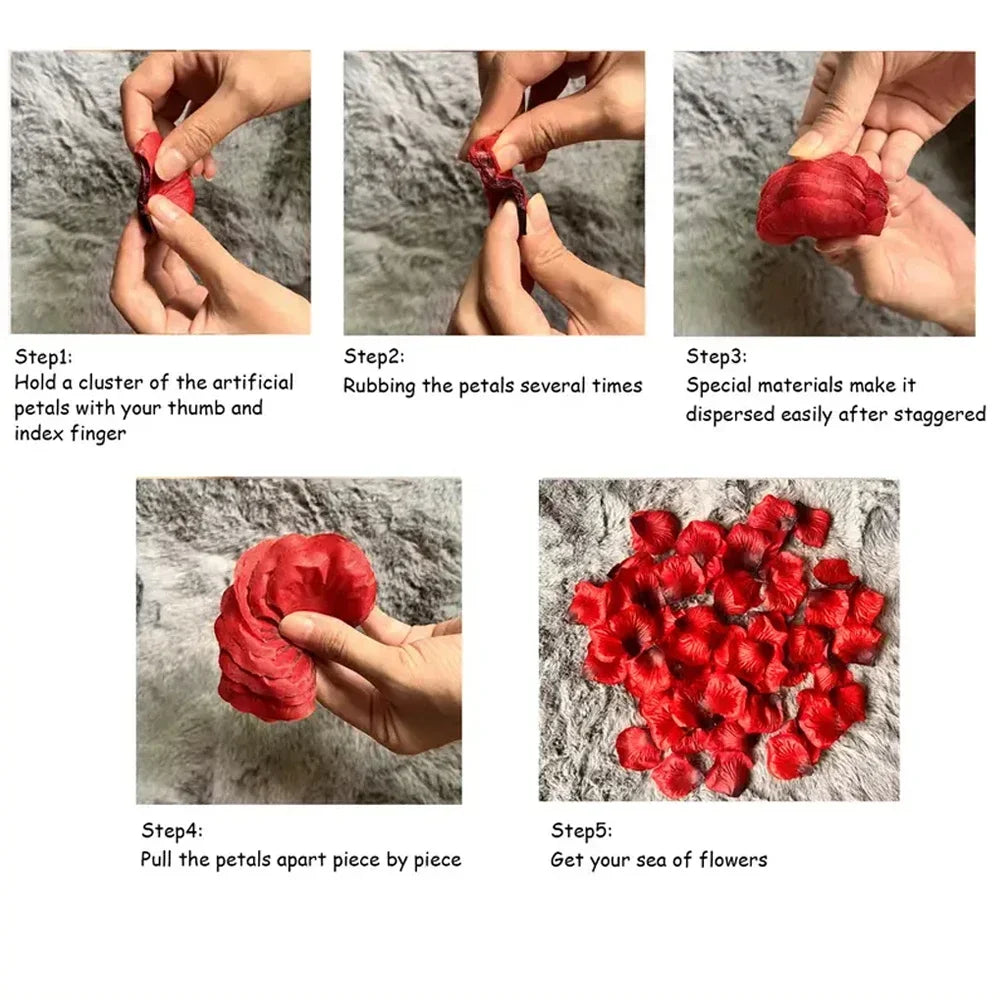 100-10000Pcs Top Colorful Artificial Fake Rose Petals