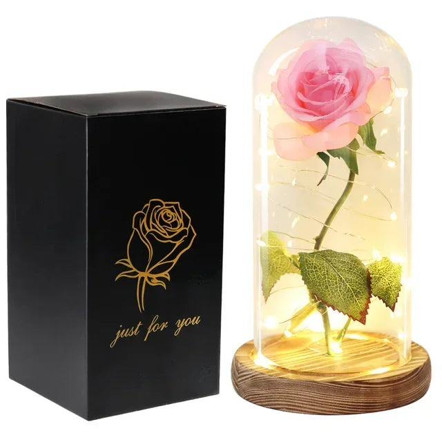Beauty and the Beast Eternal Rose in Glass