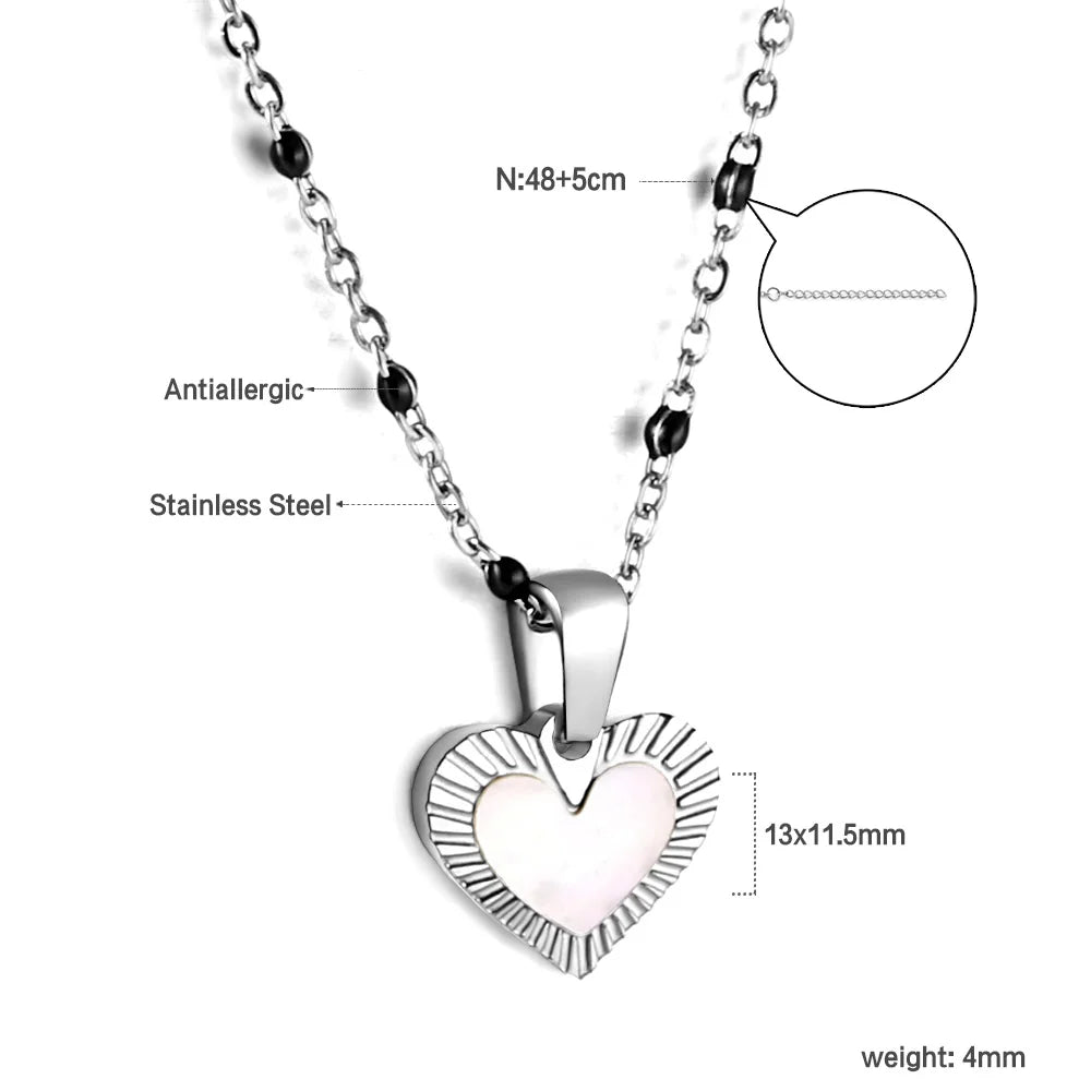Stainless Steel Heart Pendant Necklace