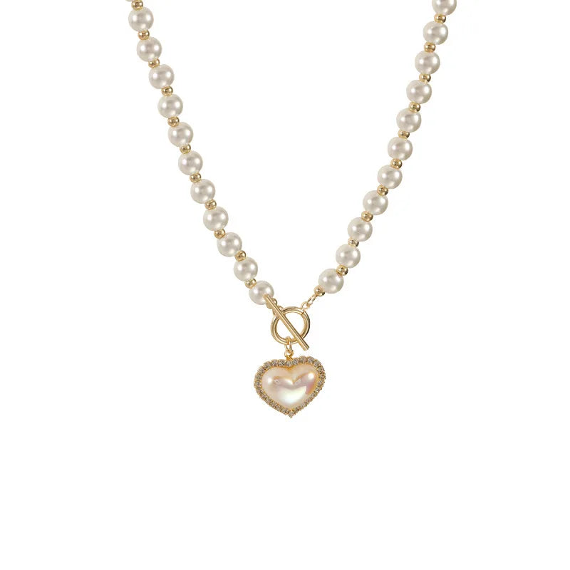 Pearl Heart Necklaces