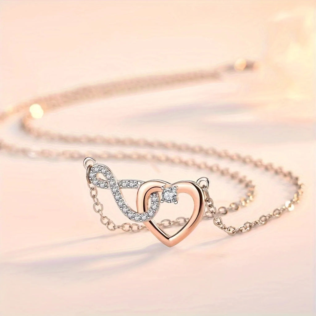 Elegant Infinity Heart Necklace