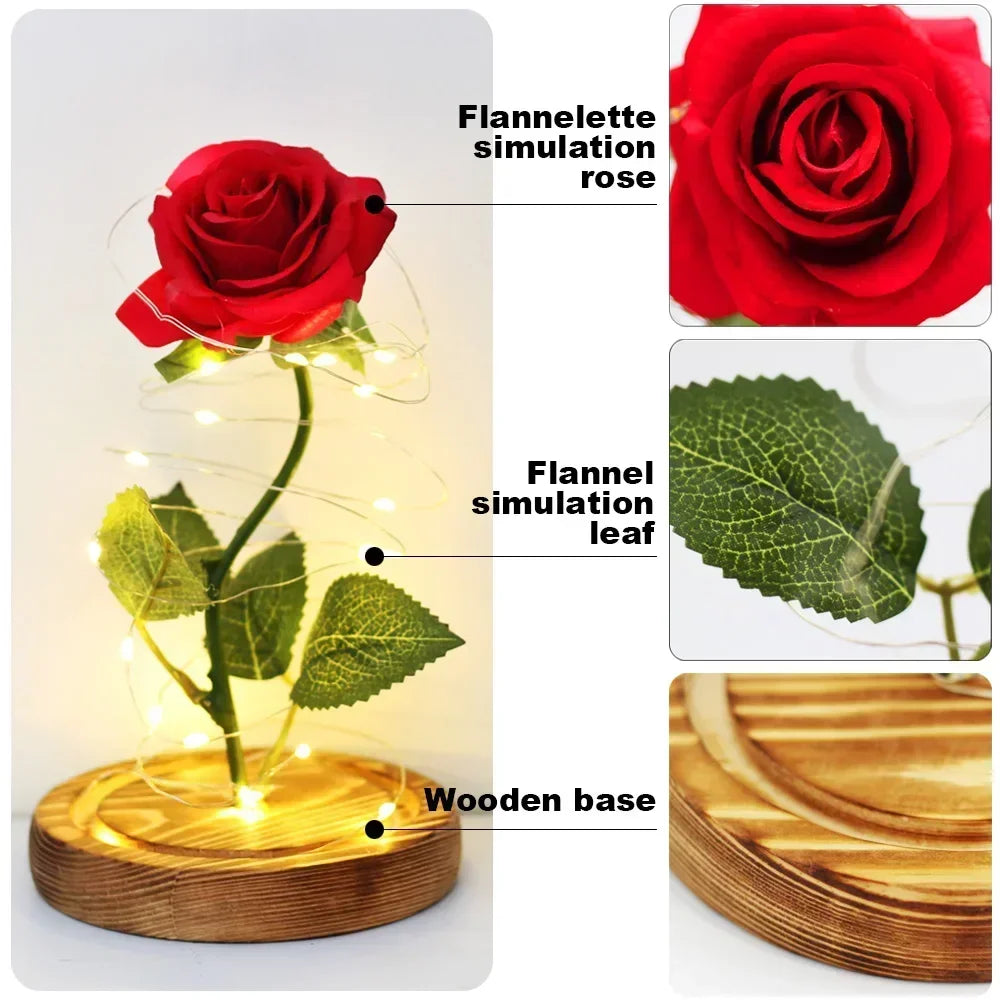 Beauty and the Beast Eternal Rose in Glass