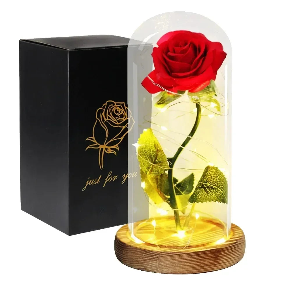 Beauty and the Beast Eternal Rose in Glass