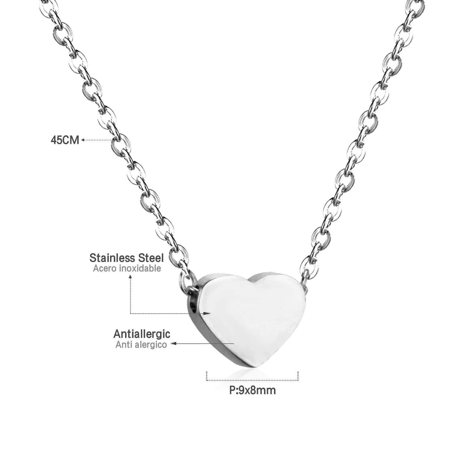 Simple Heart Pendant Necklace