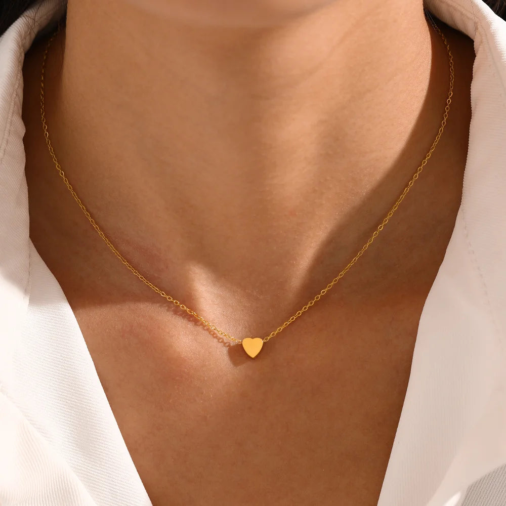 Simple Heart Pendant Necklace